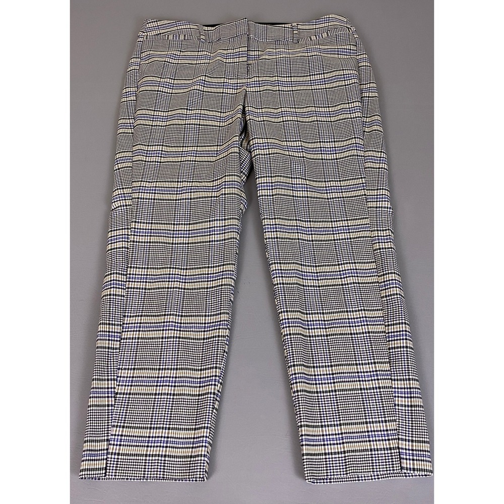 Lane Bryant The 4-Season Slim Ankle Pants Women's Plus 18 Mid Rise Plaid New NWT